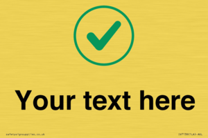 Custom plain background, green tick in circle sign